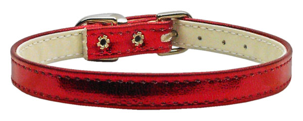 Metallic 3/8" Plain Collars Red MTL 16''